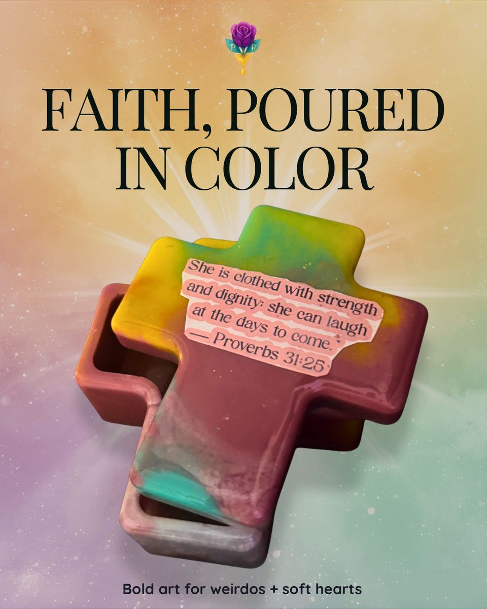 Poxy_Roses's tweet image. Poured for faith-filled moments.
Colorful, handmade, and scripture-touched.
#poxyrosedispatch #faithgifts #resinart
poxyrose.com/product/cross-…