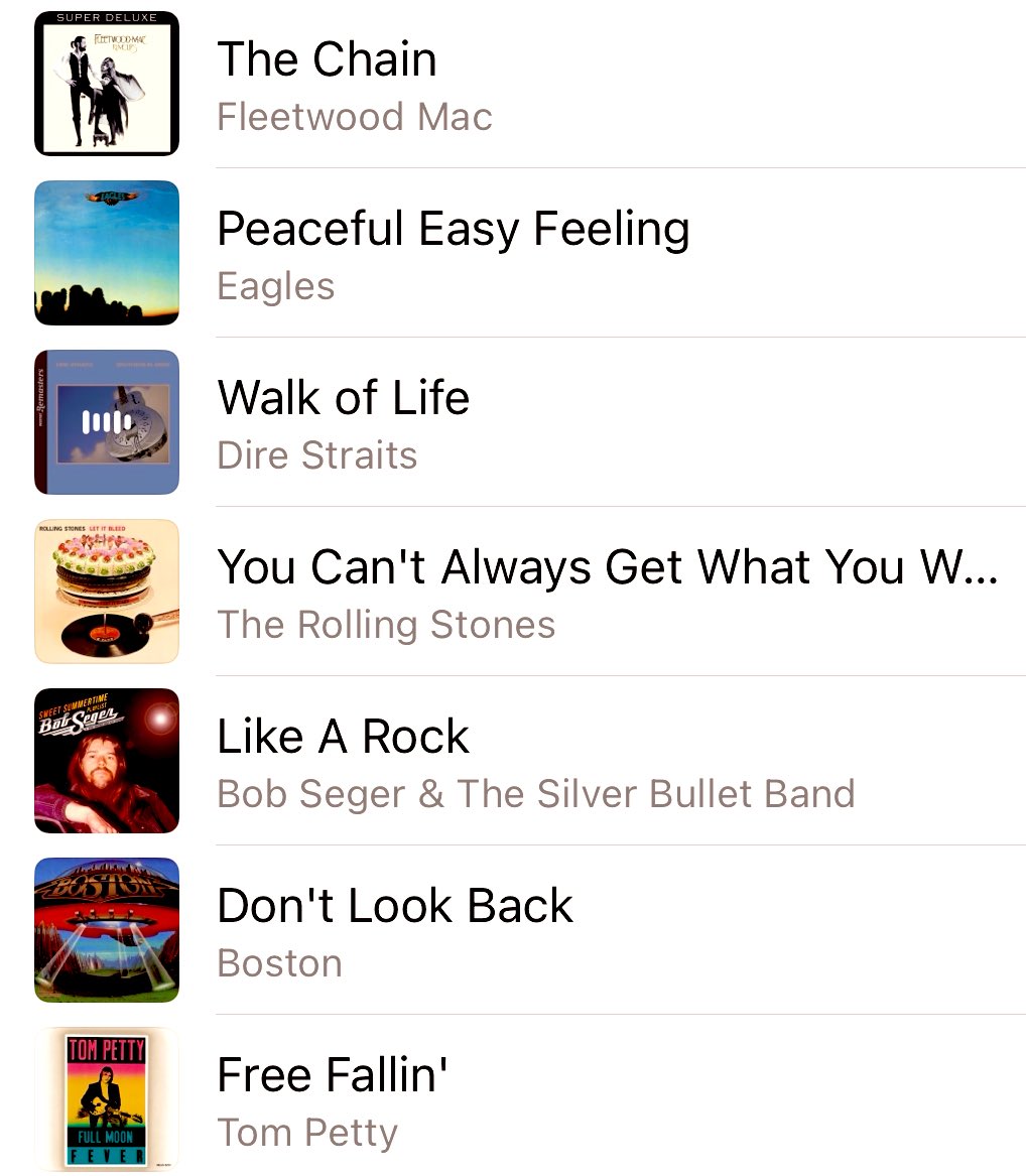 What is your favorite song from my evening playlist? #RockandRollMusic
