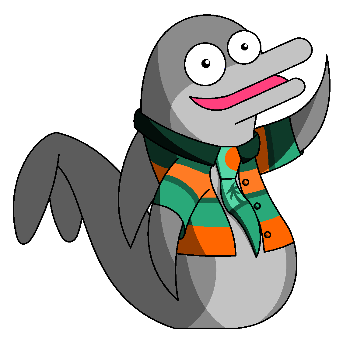 Fantast1cFox's tweet photo. Fun Dolphin character that I made and feature in the banner of my X, Bluesky, and Discord banner. #cartoon #cartooncharacter #Dolphins https://t.co/0ZfFUAlmkX