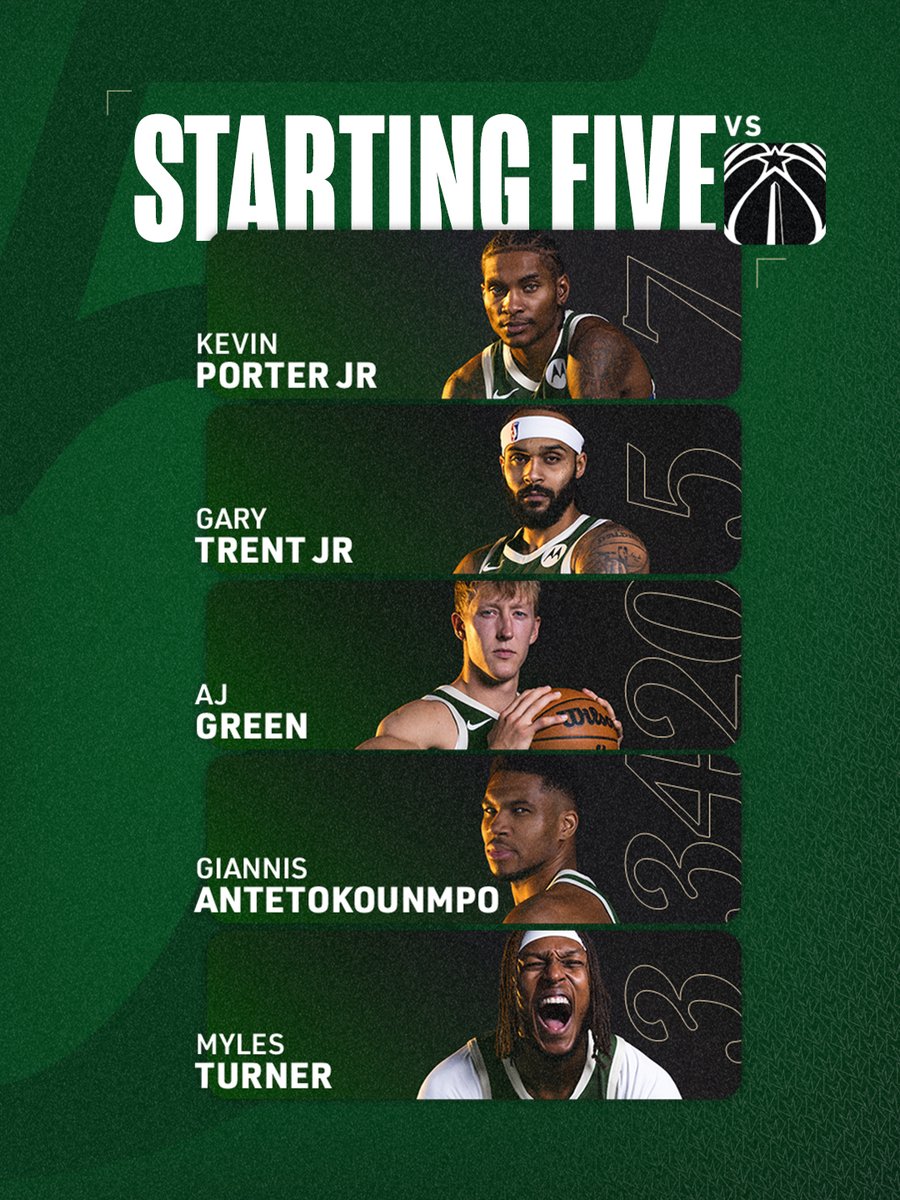 Bucks's tweet image. Our first five to start the season.