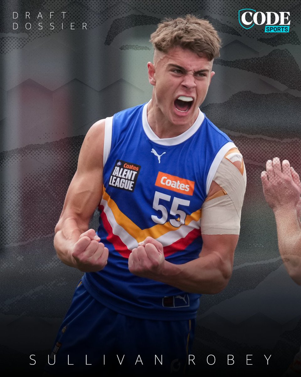 codeaflau's tweet image. One of the biggest draft bolters in years, Sullivan Robey surged from relative obscurity after his performances for the Eastern Ranges in the second half of the Coates Talent League season.
DRAFT DOSSIER ▶️ bit.ly/3KNvEkg