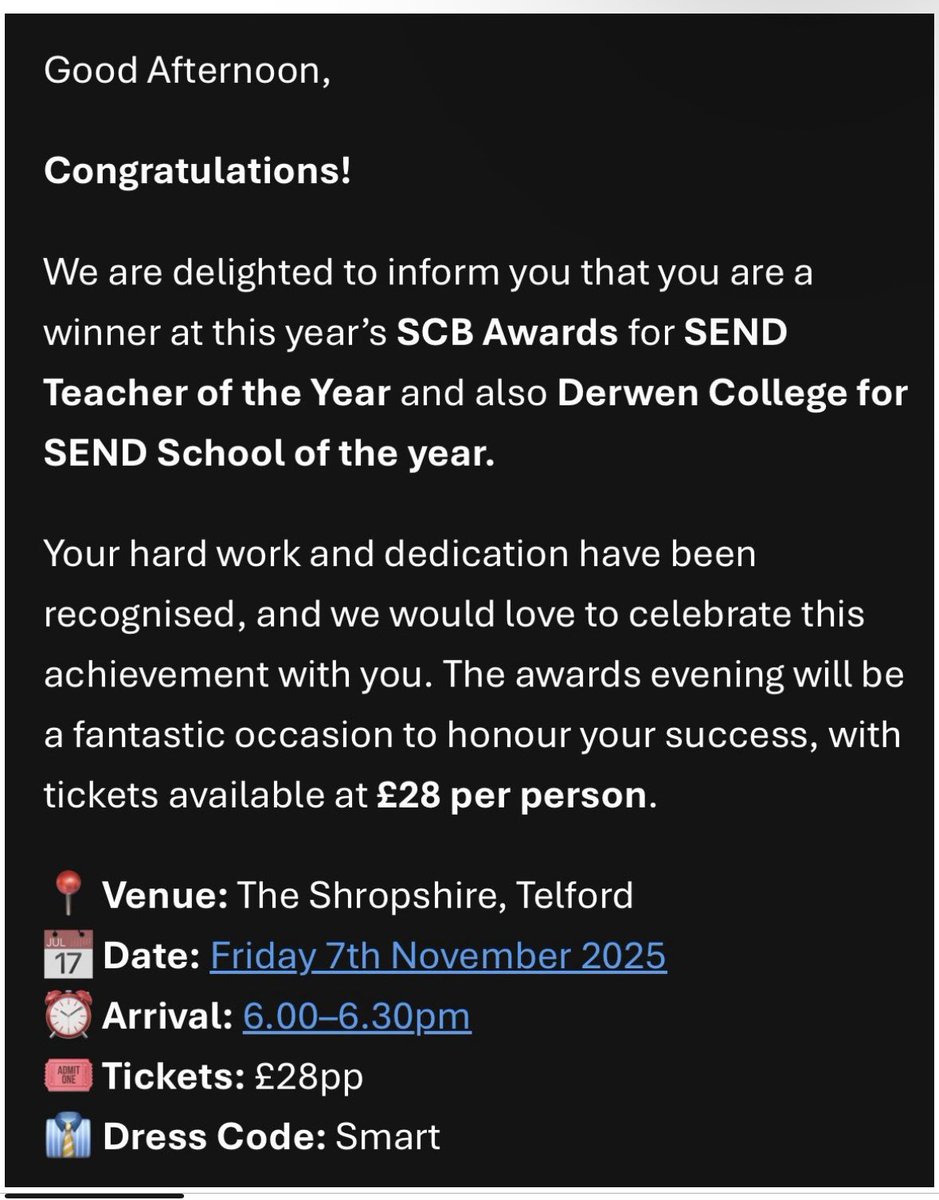 Steve Evans - Derwen (@stevee_derwen) on Twitter photo Double celebration 🏏 
Chuffed to be named <a href="/CricketShrops/">Cricket Shropshire</a> SEND Teacher of the year. Big shout out to all <a href="/DerwenCollege/">Derwen College - Post-16 specialist college</a> for being awarded ‘School of the Year ‘ Double celebration 🏏 
Chuffed to be named <a href="/CricketShrops/">Cricket Shropshire</a> SEND Teacher of the year. Big shout out to all <a href="/DerwenCollege/">Derwen College - Post-16 specialist college</a> for being awarded ‘School of the Year ‘