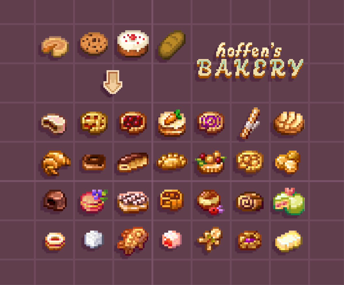 Every item I made for my Bakery Datapack🥐

#minecraft