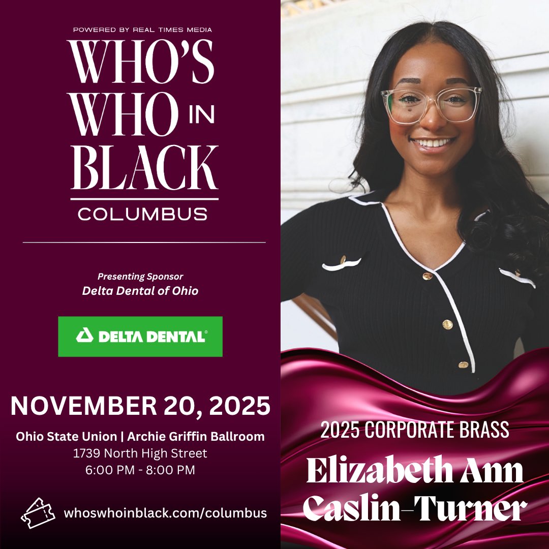 LizzTurnerr's tweet photo. I am honored to be recognized and awarded as a "Corporate Brass" Leader in this year’s edition of Who’s Who in Black Columbus. #CorporateBrassAward 🏆 https://t.co/8SfsjKa5WZ