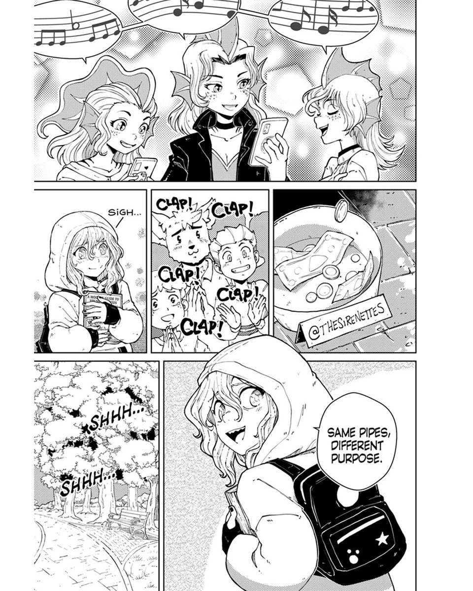 VIZMedia's tweet photo. A new VIZ Originals One-Shot:

When a banshee and a burnout form an unlikely musical duo, they discover that making songs isn’t just about hitting the perfect pitch!

Finding My Voice by @sk6vice is now on VIZ Manga!

Read free: https://t.co/qmcoxIDVQV https://t.co/zlrKzDnUJs