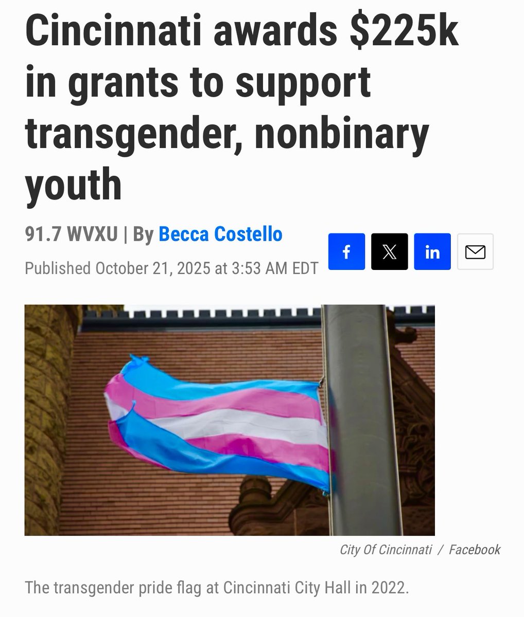 Signal99Cinci's tweet image. The residents of Cincinnati are waking up to the fact that once again, their tax dollars are being steered towards a highly divisive policy. While the City of Cincinnati leadership rolls ahead with the second half of a $500,000 fund for transgender and non-binary youth services,…