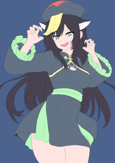 やっと線画と下塗り終わった... ここからやっと楽しい色塗りが始まる!!