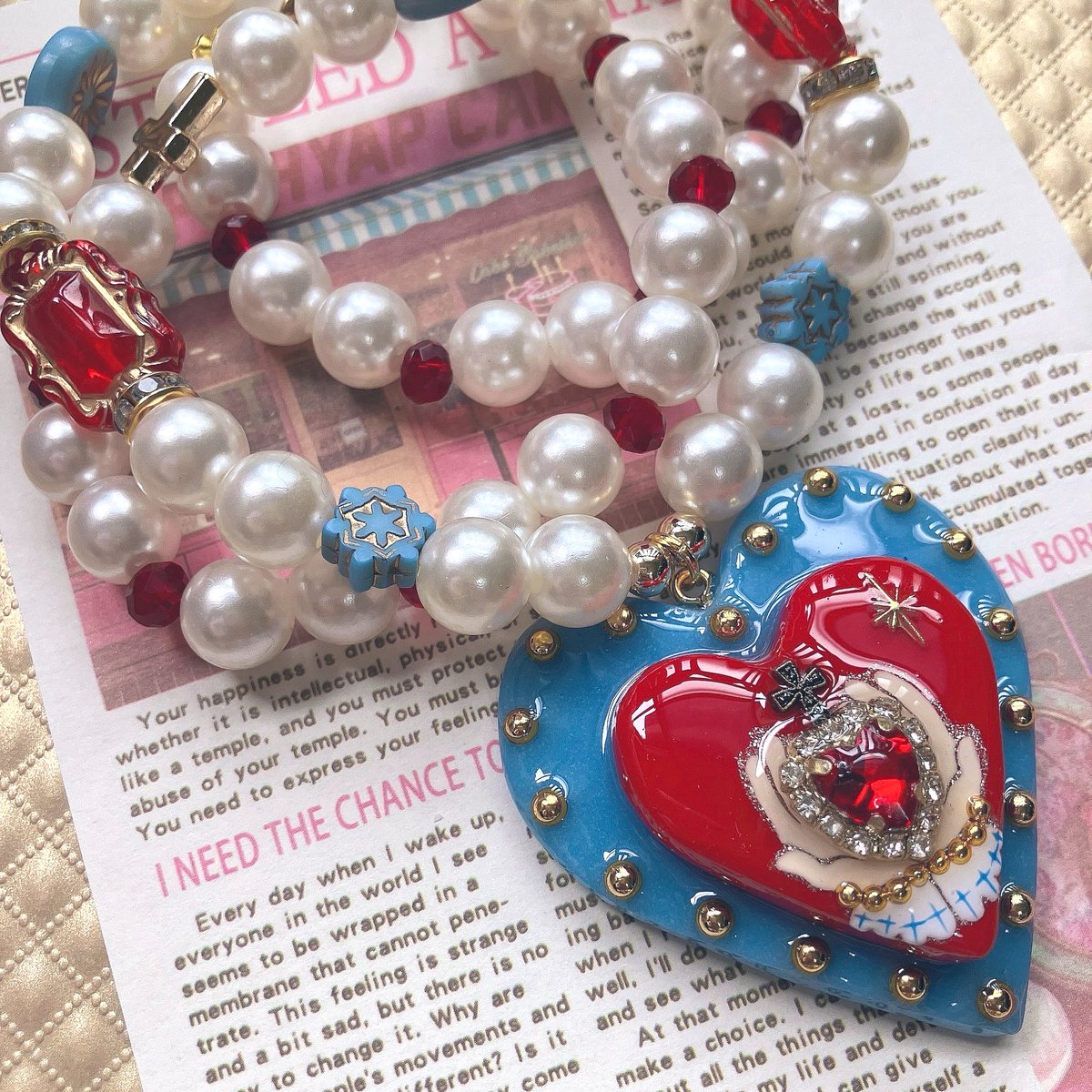 RaTcHaN999's tweet image. ✧NEW ITEM✧
DOUBLE HEARTネックレス【hand paint】
※ビーズ部分は前作と少し変えました
sugarratties.thebase.in