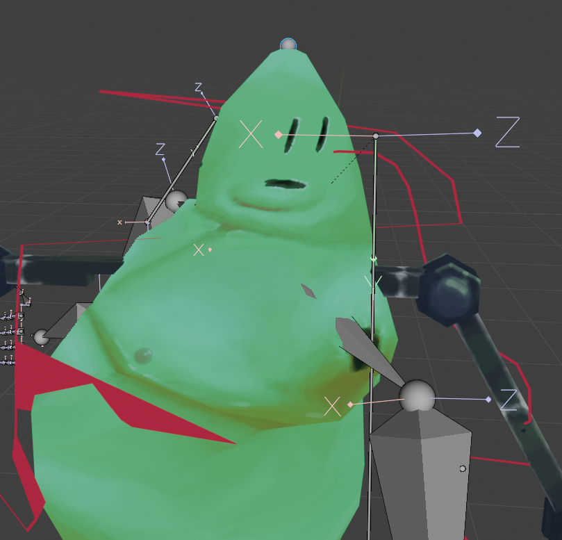 Leon_is_Late's tweet image. I fucked up dawg first time weight painting it's not as hard as I thought but it's frrrriggin tedious #blender3d #awesomesauce