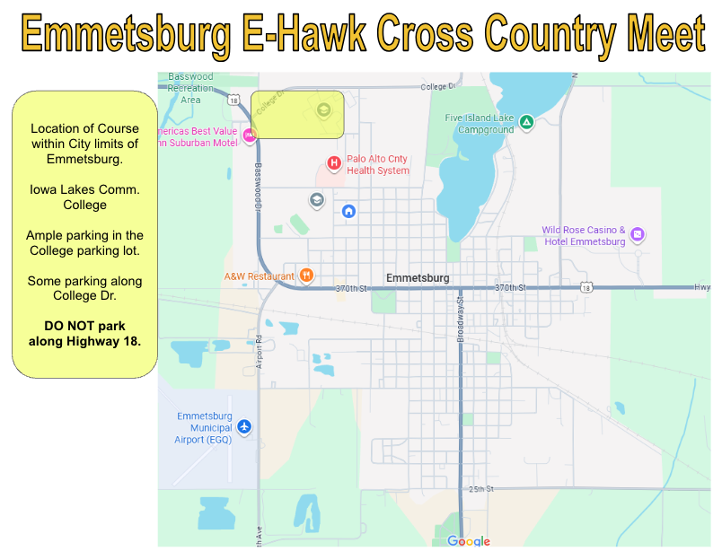 State Qualifying XC Meet Info
Thursday, October 23rd
Iowa Lakes Community College - Emmetsburg
1A Girls - 4:00 PM
1A Boys - 4:40 PM
State Qualifiers: Top 10 Individuals, Top 2 Teams
Out after 4th, 🚍 leaves 12:30
#makeithappen