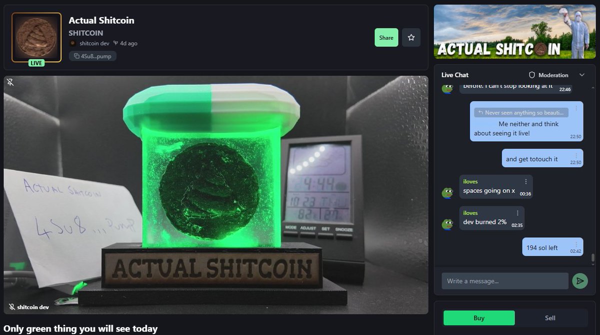 It's literally the only green thing you will see today