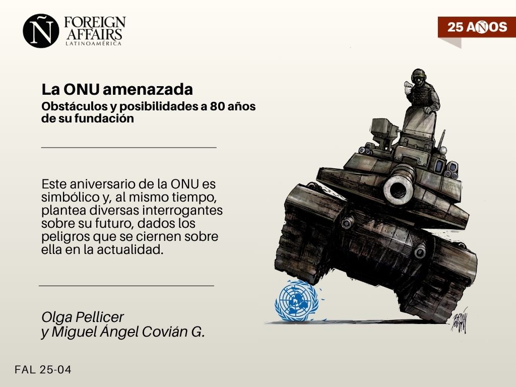 En la #NuevaFAL escriben Olga Pellicer (<a href="/olgapellicer/">Olga Pellicer</a>) y Miguel Ángel Covián G. el artículo "La ONU amenazada. Obstáculos y posibilidades a 80 de su fundación". ¡Suscríbete ya! bit.ly/4lvPSg2