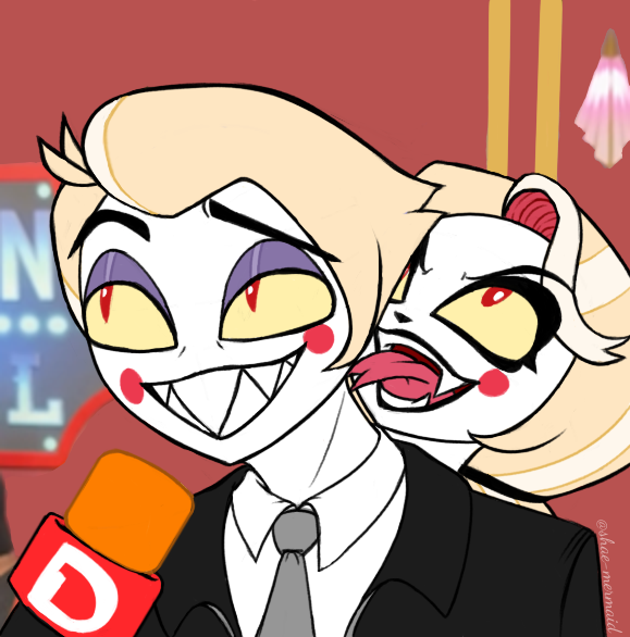 ShaesGrotto's tweet photo. Was requested by a couple friends to draw this snapshot of Jeremy  and Erika but as their characters hehe 🤭 💖
~ Shae 🧜🏻
#hazbinhotel #hazbinhotelfanart♥️❤️ #fanart #hazbinhotelbroadway #myart #shaedraws #jeremyjordan #erikahenningsen #lucifermorningstar #charliemorningstar https://t.co/NIXya1mbW3