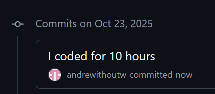 andrewithoutw's tweet image. if your commit msgs don&apos;t look like this, dont even touch me