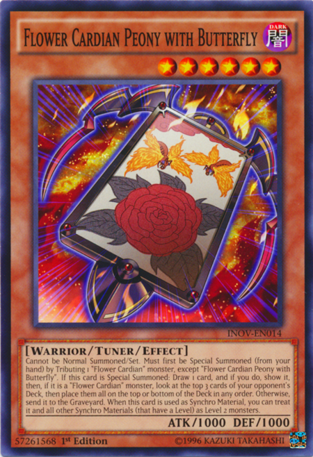 ILoveContemp's tweet photo. @MBTYuGiOh Because it is impossible to faithfully resolve cards involving private knowledge of opponent's cards via webcam, cards such as Flower Cardian Peony with Butterfly are banned in Remote Duels 
(would be better if you could play them but, opponent knew their top cards) https://t.co/Nb5S1sM7EA