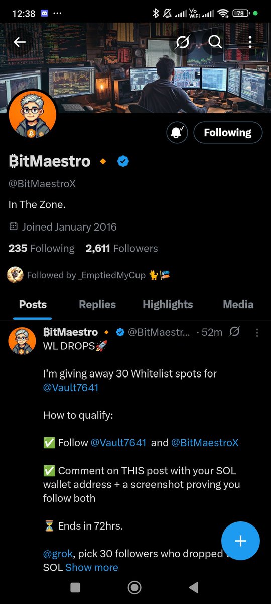 RommelLim11's tweet photo. @BitMaestroX @Vault7641 @grok 3iAnG79dW7CARyeAd4qmCxUn9FWb8bmkU37YYjjexqAH https://t.co/GIdnPVvEMU