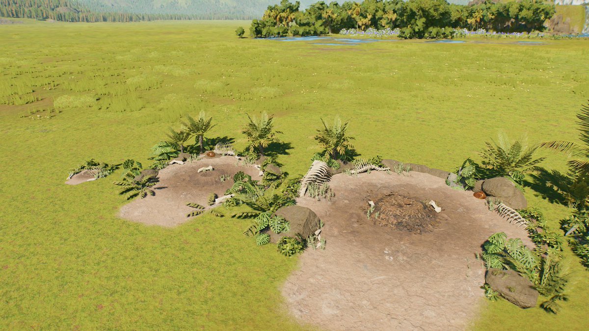 my custom nests for carnivore and herbivores of all sizes! you can download on my <a href="/JW_Evolution/">Jurassic World Evolution 3</a> workhop profile! 🥹 i loooove this feature so much! 😍
.
.
#JurassicWorldEvolution3 #JWE3 #Dinosaur #Xbox :)