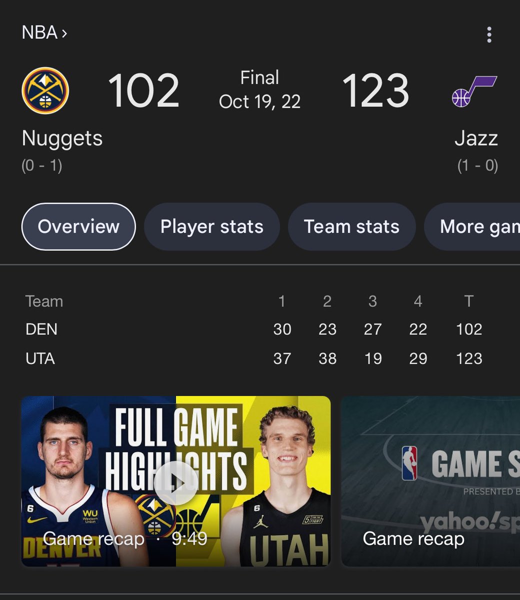 divinee_qt's tweet photo. Nuggets on their chip season got blown out by a terrible jazz team by 21 points in the first game of the season 👀👀👀 https://t.co/RvdDdB9GUp