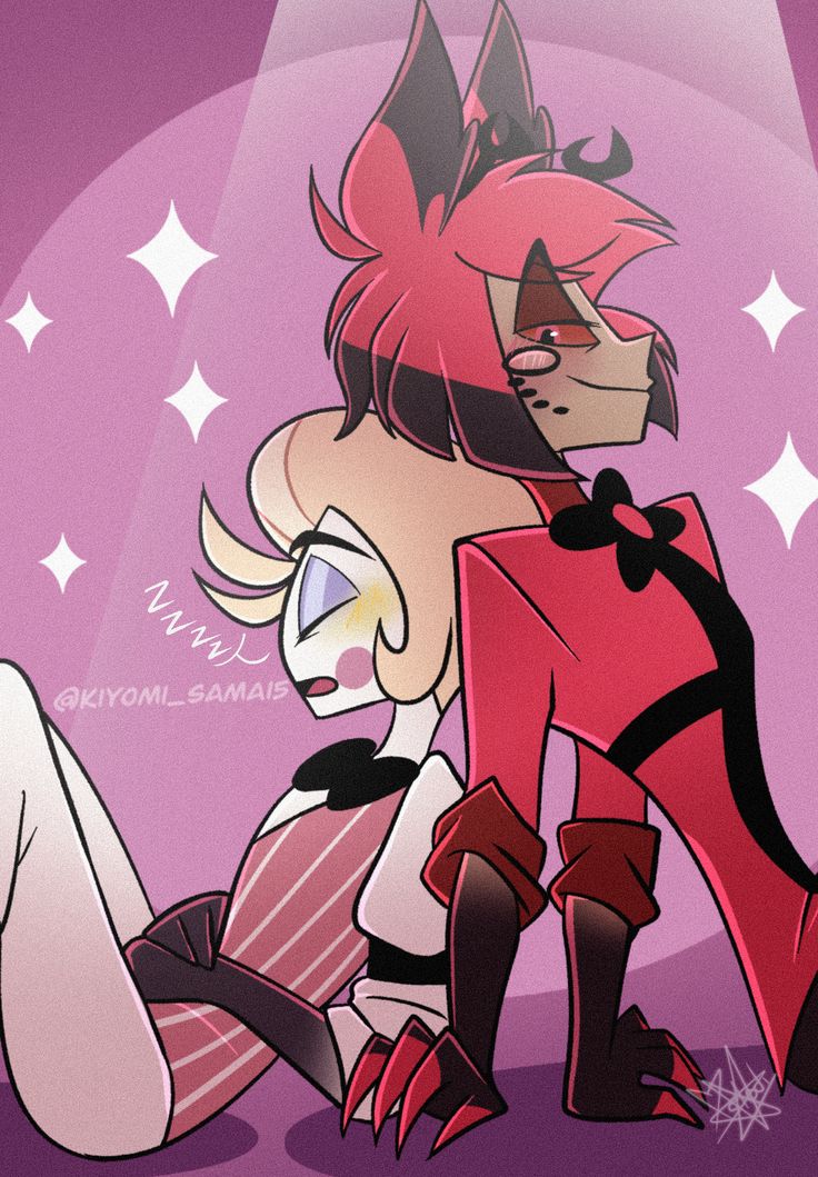 Kiyomi_sama15's tweet image. Today&apos;s Daily radioapple... Un fondo de pantalla de mi shipp favorito jeje... 

#radioapple #HazbinHotel #HazbinHotelAlastor #HazbinHotelLucifer