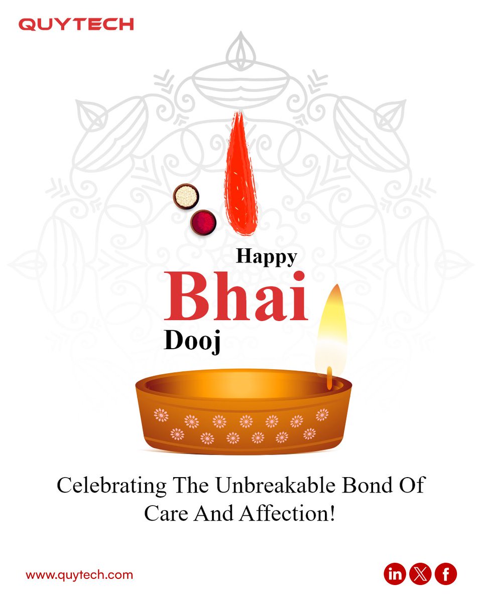 Celebrating the timeless bond between siblings and the power of togetherness 🤝✨
This Bhai Dooj, may your relationships grow stronger—just like our tech solutions!
#HappyBhaiDooj from the Quytech family 💙🪔
#BhaiDooj #SiblingBond #TechWithHeart #Quytech