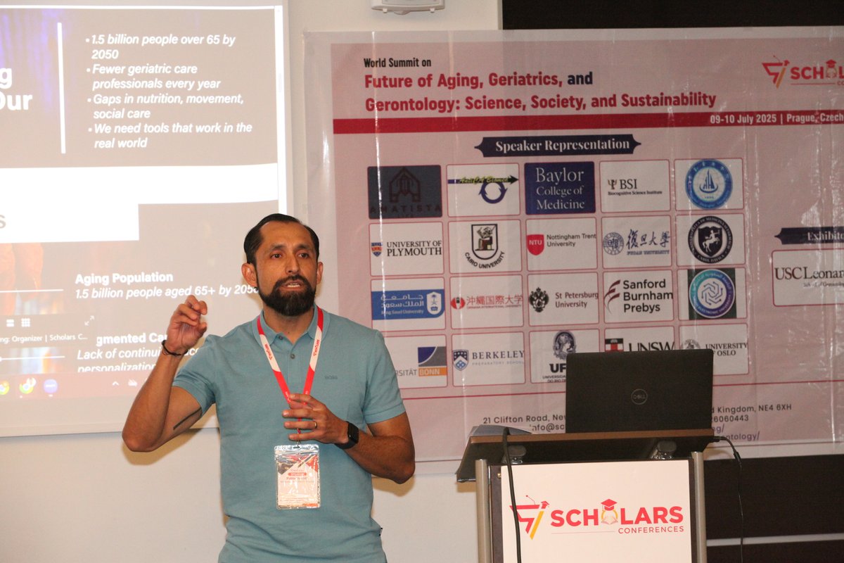ConferenceAging's tweet image. 🎤 Honored to have Pablo Bastida (Amatista Life Sa De Cv, Mexico) speak at #WCFA2025 in Prague! 🇨🇿
🧠 “LongevAi: Intelligent Platform for Personalized Geriatric Wellness &amp;amp; Community Experience”
Thank you for inspiring innovation in #Aging &amp;amp; #Longevity! 🌍✨

@ScholarsConfer1