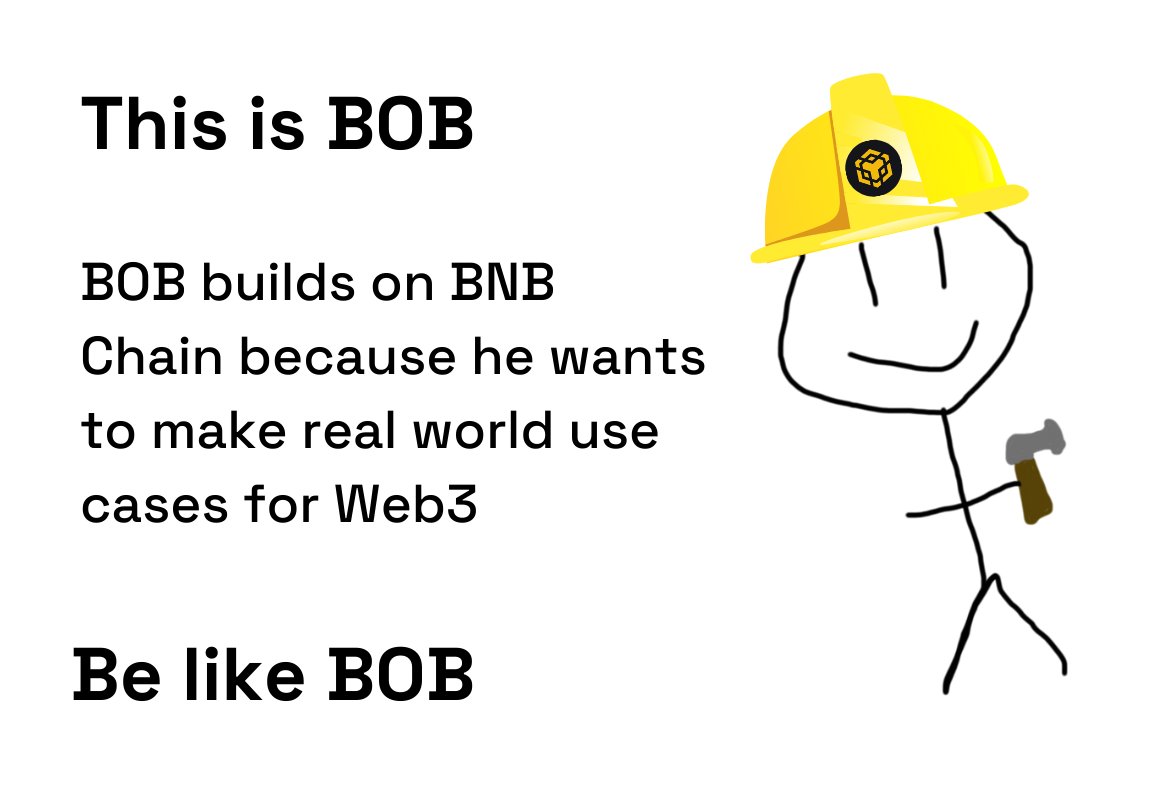 BOB_bnbbuilder's tweet image. Let’s always remember why we’re here.
It’s about real builders solving real problems with Web3 on @BNBCHAIN.
BOB never forgets that. 🧱

Let’s build with purpose.
Be like BOB.

#BOB #buildonbnb #web3