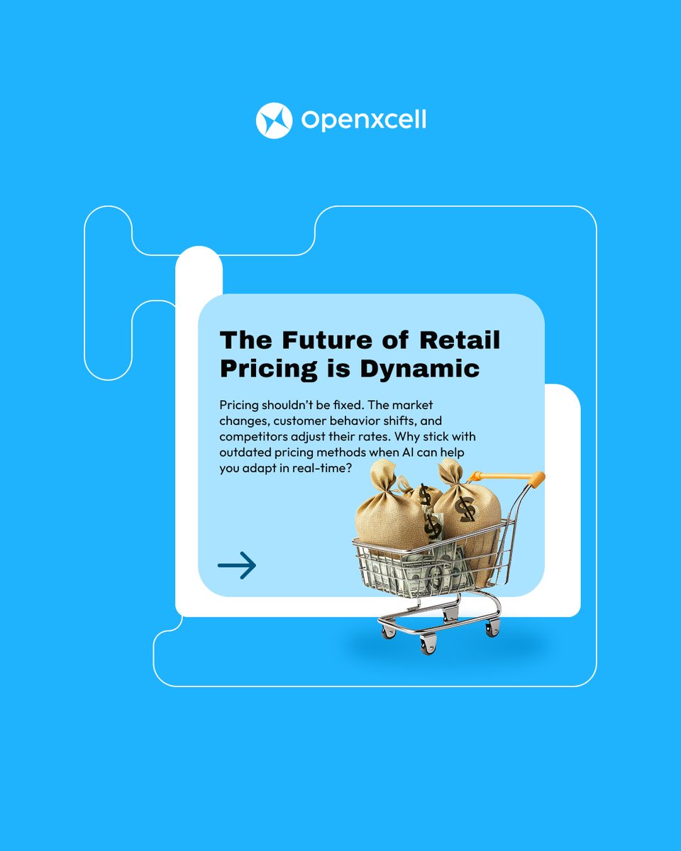 openxcell's tweet image. Openxcell’s AI-driven dynamic pricing solutions empower retailers to automatically adjust prices in response to real-time data. Achieve higher margins, faster sales cycles, and a superior competitive edge.

Ready to elevate your pricing strategy? Let Openxcell help you optimize…
