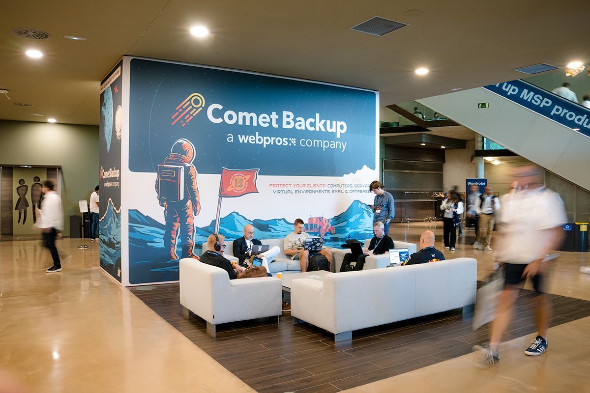 CometBackup's tweet image. It’s Day 2 of @MSPGlobalevent! 🌍

The Comet Backup &amp;amp; #WebPros team are on-site and ready for another epic day at #MSPG2025 🚀 

We’re here to meet #MSPs, talk all things #backup, and connect with the amazing channel community.

📍 Spot our Comet Backup signage and come say hi 👋🏼