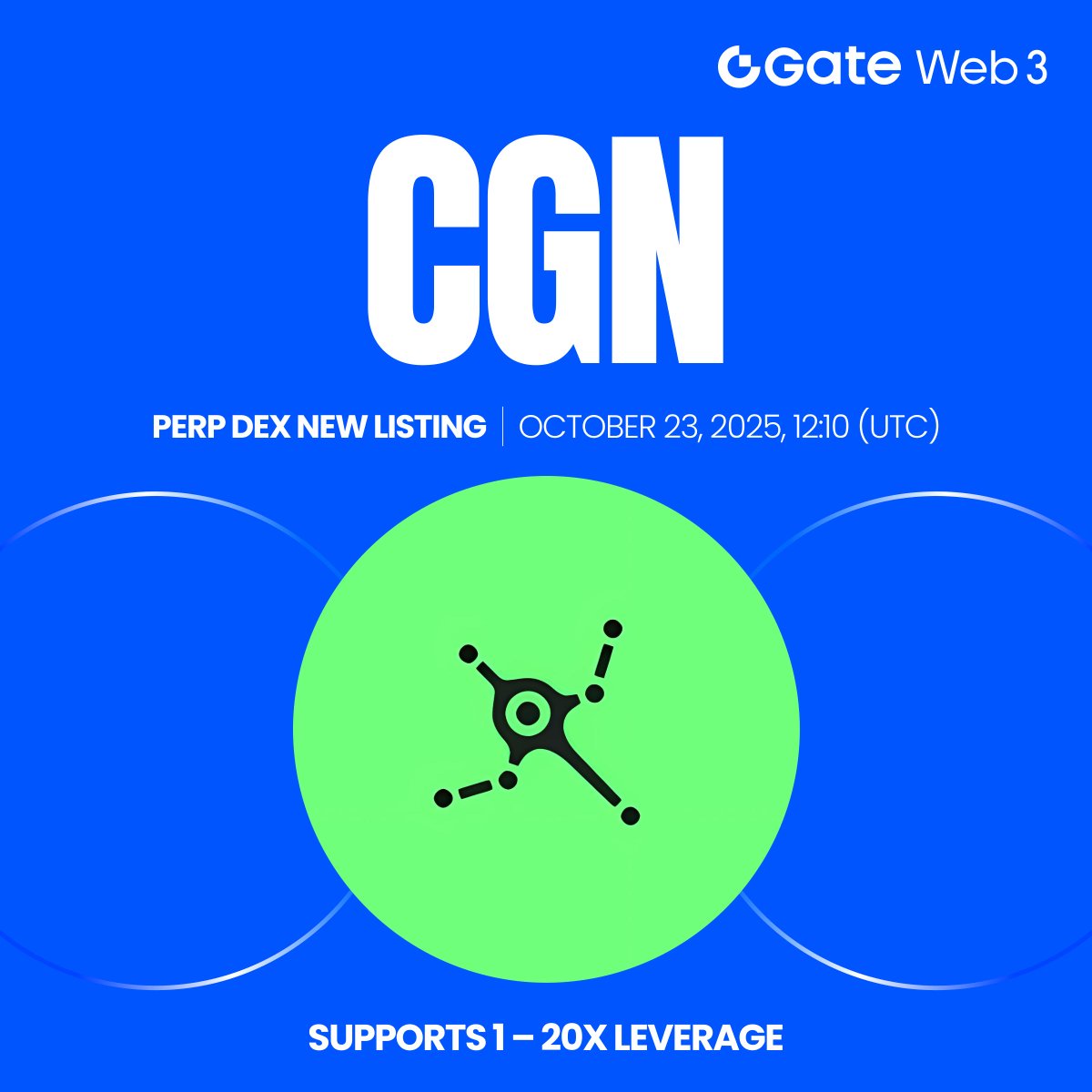 GateWeb3_HQ's tweet image. Gate Perp DEX New Listing: $CGN  @CygnusFi 

🔹 Trading Pair: $CGN / $USDT
🔹 Trading Starts: 12:10 PM, October 23rd (UTC)
🔹 Supports 1 – 20x Leverage

Trade: web3.gate.com/perps?settle=U…
More details: gate.com/article/47758