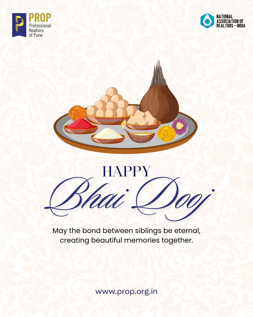 Happy Bhai Dooj! May the bond between siblings be eternal, creating beautiful, cherished memories together. Celebrating the most precious relationship of unconditional love and support. ❤️

#BhaiDooj #HappyBhaiDooj #SiblingLove #BrotherSisterBond #FestivalOfLove #PROP