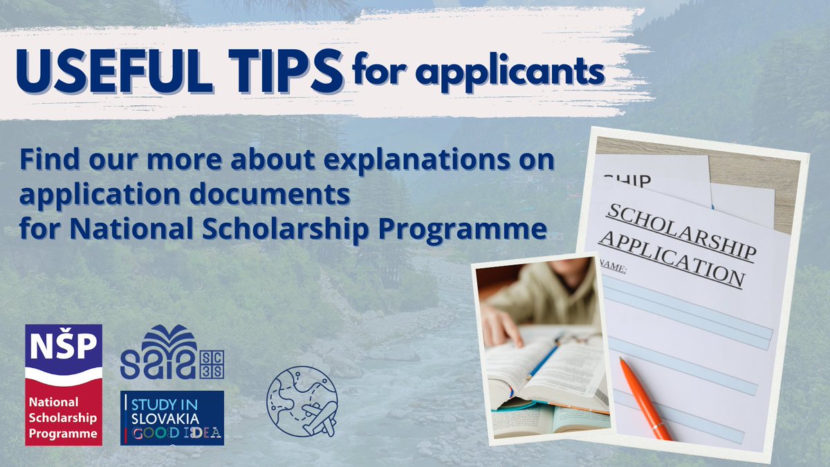 🎓 Applying for the National Scholarship Programme?
Not sure if your documents meet the requirements
💡 See what each document should include:
👉 scholarships.sk/en/main/tips-f…
⏰ Application deadline: 31 October 2025
🤞 Good luck with your application!