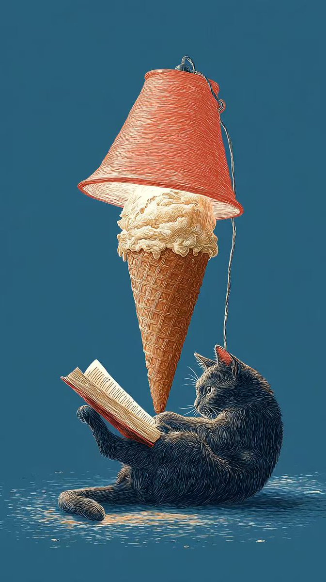 "Shh... Do Not Disturb!"💡
"Quiet, human. Can't you see I'm studying? Also, could you dim the lights? I think my lamp is melting."
#AIGC #AIArt #CatLover #Humor #Illustration #SurrealArt