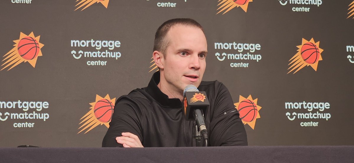 "That was not room temperature."

Jordan Ott on his water bath in celebrating first win as a NBA head coach. #Suns 