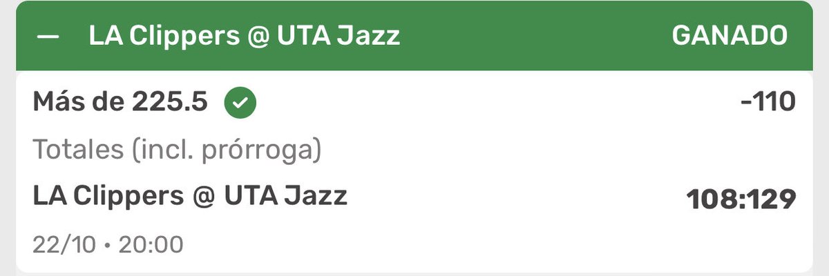 LosDelPickete's tweet photo. Cobramos la 💎 del día #NBAX #NBA ✅
- #UtahJazz vs #Clippers over 225.5 -110 💎
#takenote #clippernation #NBATips #NBABet #BettingX #bettingpicks #ApuestasDeportivas #tipsnba #parlay https://t.co/nPavPpXXaP
