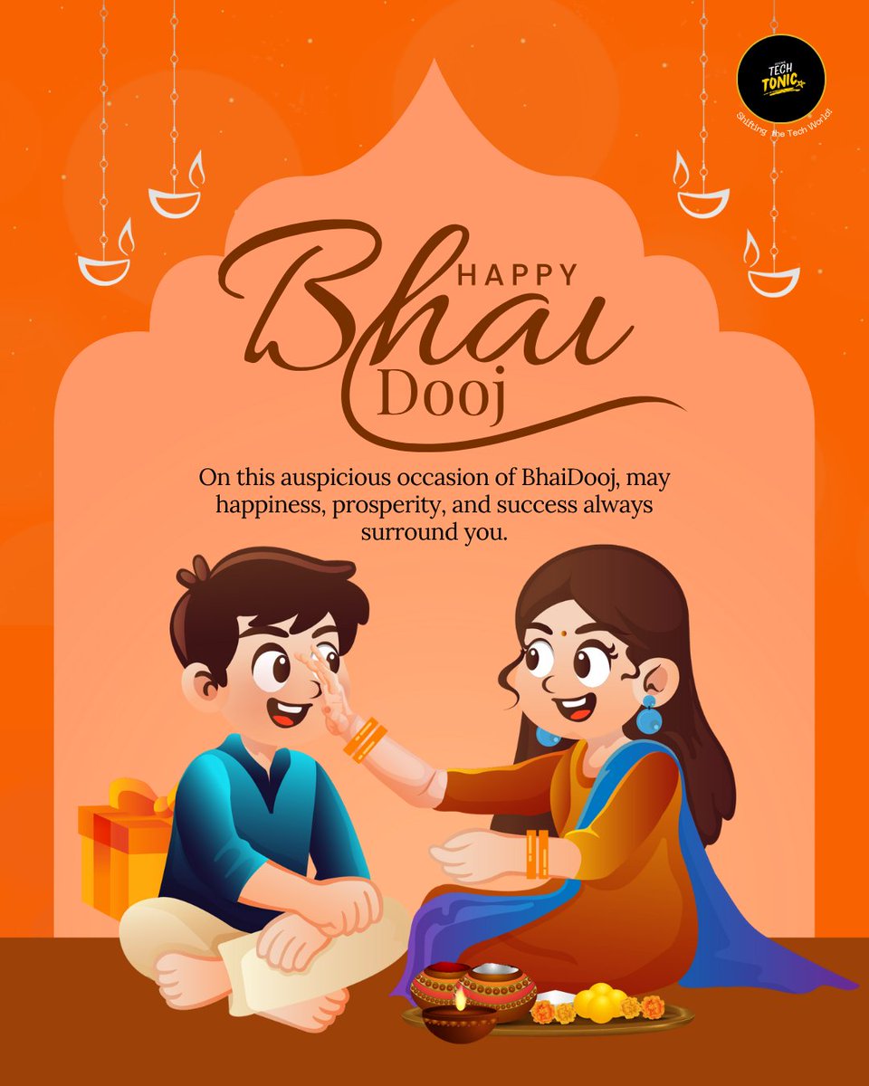 TechTonic145695's tweet photo. Happy Bhai Dooj to everyone from Original Tech Tonic and Team 🤗✨
Wishing everyone endless happiness, togetherness, and love.
Stay connected, stay smiling, and keep spreading good vibes 💖 https://t.co/dtPdWtd9Ur