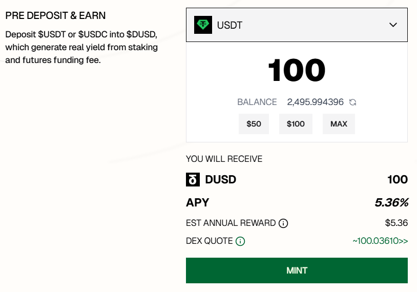 Metaverse_Ads's tweet photo. Mint & swap $DUSD
1. Use USDT or USDC on BNB chain to mint
2. Click "Swap" to go to swap page
3. Swap DUSD to USDT, the swap back

Both mint & swap will help earn points
