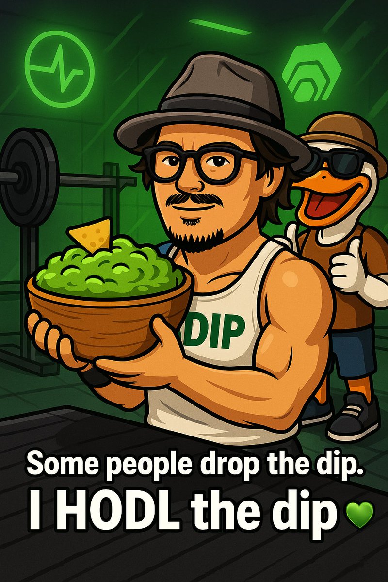 JohnnyDip369's tweet photo. Some people drop the dip.
I HODL the dip 💚🥑

#CryptoGym #PulseChain #JohnnyDip #HEX https://t.co/9QHPLBcYxg