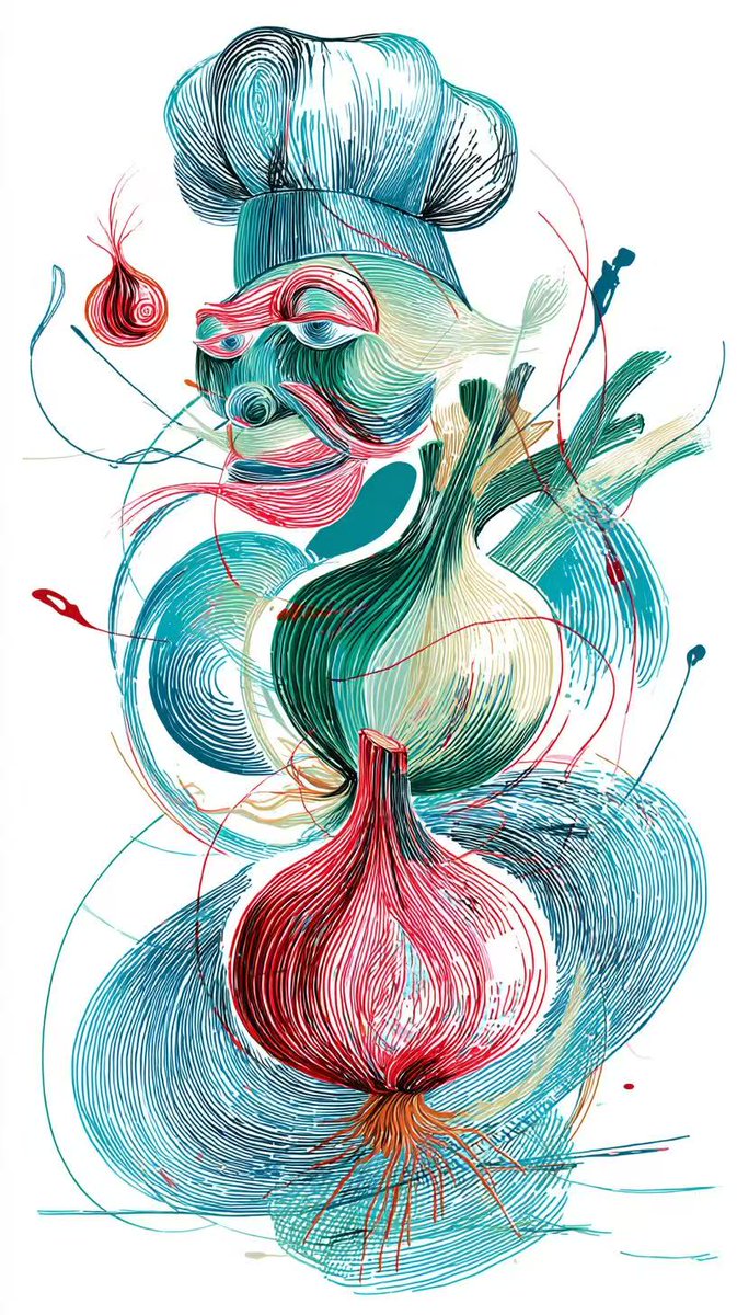 Flavor Made Visual🌪️
If "flavor" had a shape, this would be it. This is the visual representation of that aromatic explosion you smell when garlic and onions hit a hot pan. ✨What do you "smell" in this image?
#AIGC #AIArt #Synesthesia #Foodie #Illustration #AbstractArt