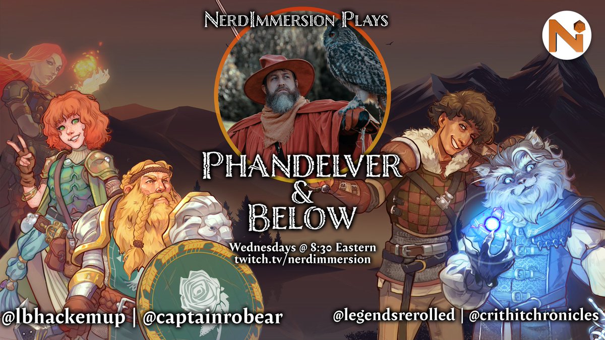 nerdimmersion's tweet image. Going live with out Phandelver &amp;amp; Below: The Shattered Obelisk campaign! Come hang out with me, @LBHackEmUp, @CaptainRoBear, @CritHitChron, and @Olab_vonschnob 
twitch.tv/nerdimmersion #dnd #dnd5e #nerdimmersion