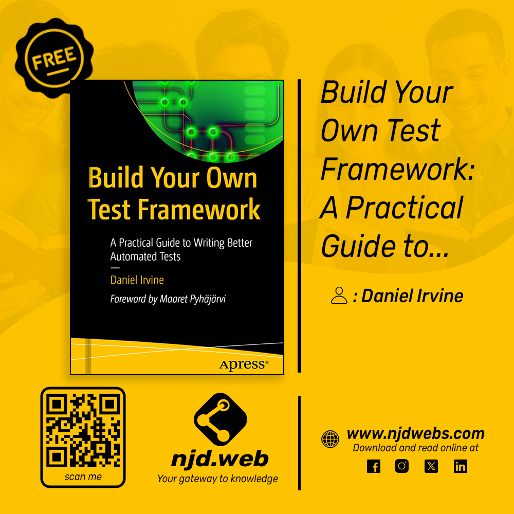 njdwebs's tweet image. 🧪 Build Your Own Test Framework
📖 Discover it now on NJD Web — download it or read it online.
#NJDWeb #SoftwareTesting #Automation #TestFramework #QualityAssurance #Programming #TechBooks #Developers #ReadOnline #BookDownload #Science