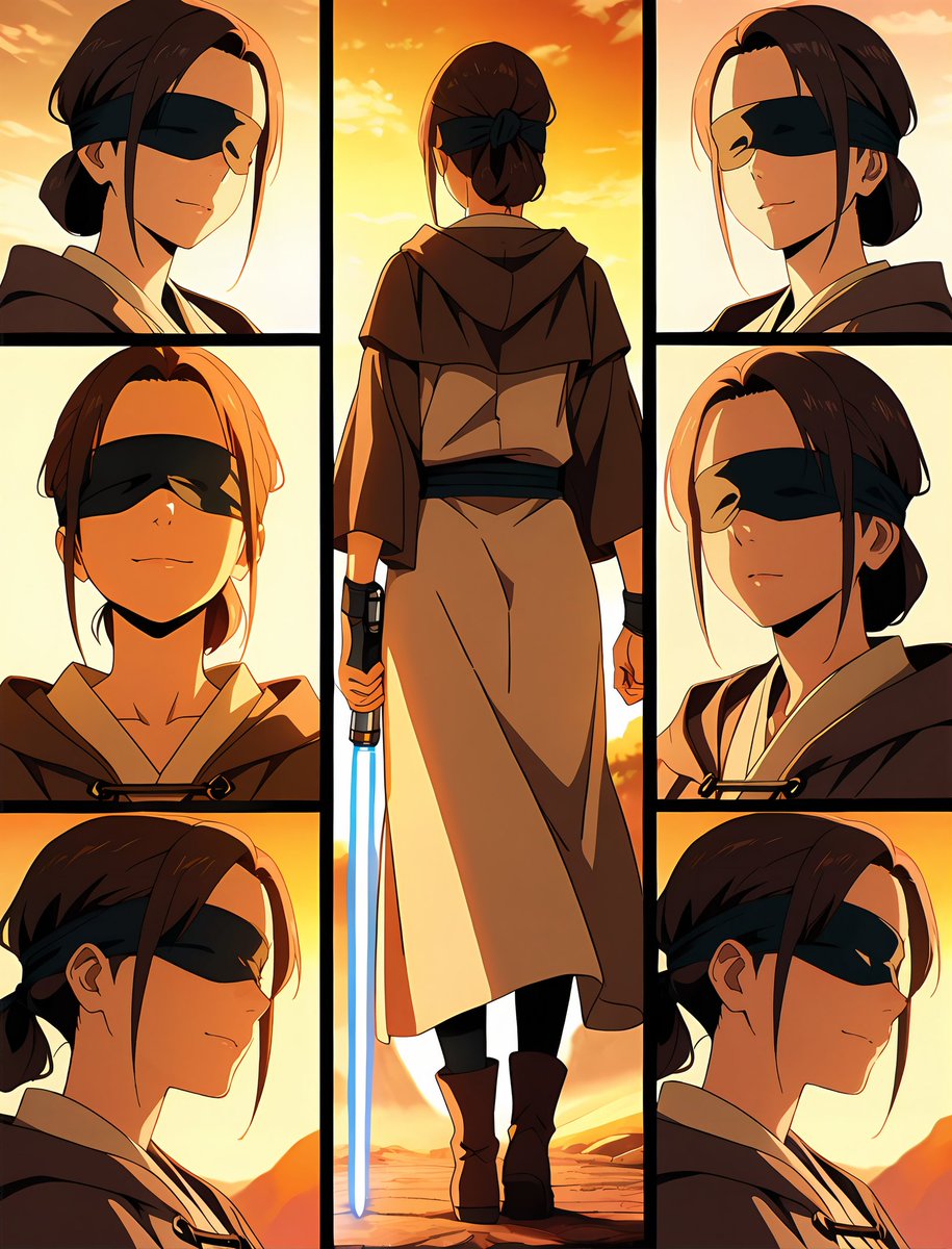 ZCheatwood1's tweet image. #AIArt #AIGeneratedArt #AICharacterDesign #AIAnimeArt #lightsaber #starwars #jedi #OC
