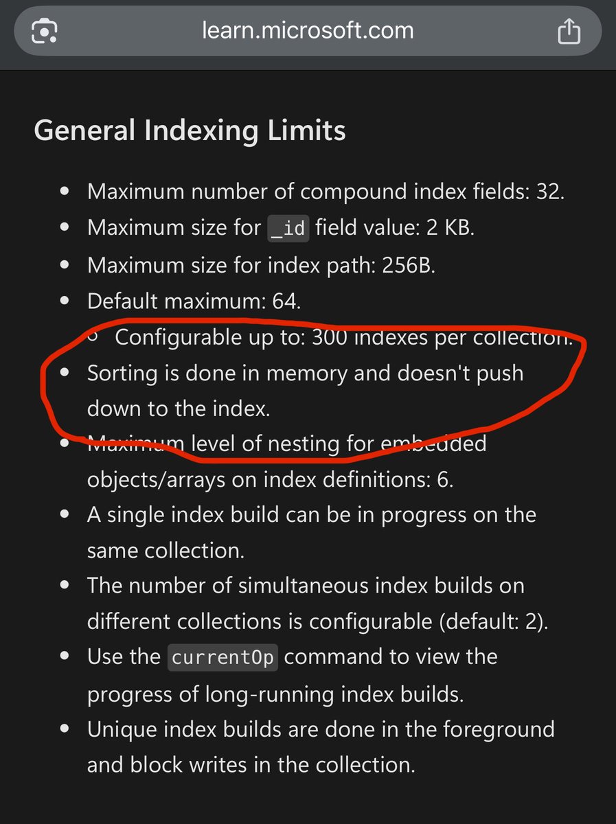 Kris_to_for's tweet image. Never use Azure CosmosDB for MongoDB, ever.
