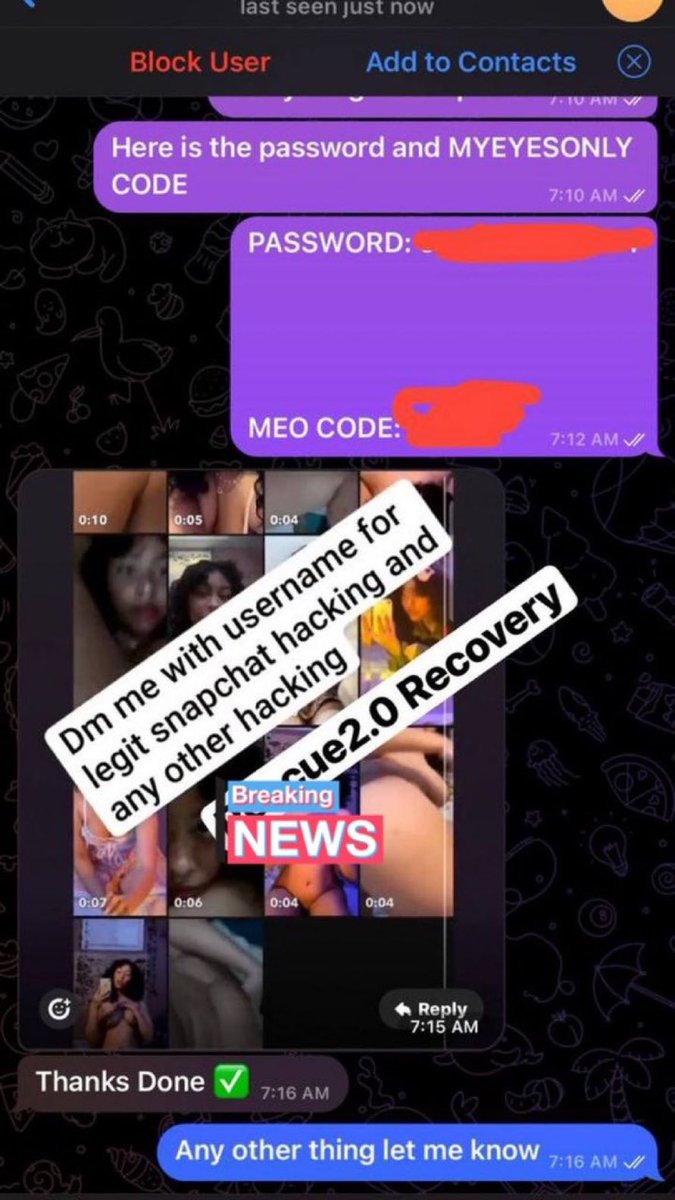 websterhacker's tweet image. Book session and Pay before service !!!!#buysnaphack
Pay before service only
#snapchatleak #easymoney #purchasesnaphack #Trump
#WWERaw #hack #snaphack #buyingcontent #Iran.#monkeyappleak #yks25 #Crypto