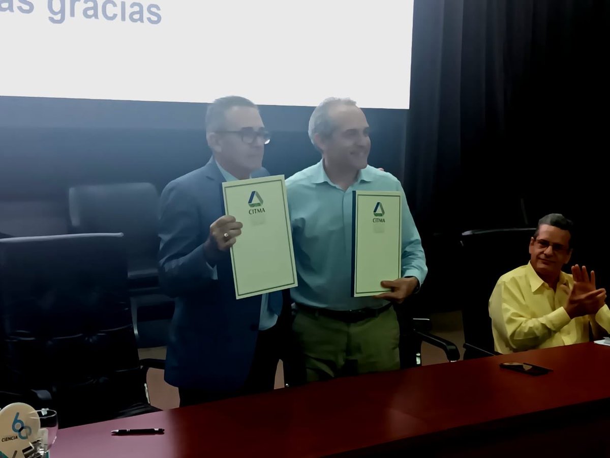 DrCsLuisVelazq's tweet image. El Ministro del @citmacuba y el Presidente de la @ciencias_cuba firman convenio de colaboración entre ambas instituciones rectora y asesora respectivamente en temas de ciencia. @EdMartDiaz @ArmandoRguezB @PresidenciaAca1