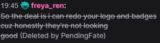 Just a PSA, don't be this person. Nothing will get me heated faster than insulting the art I have commisioned or has been made for me. I will defend my artists until my last breath and this was absolutely NOT it. And will not be tollerated in my chat or in my community.