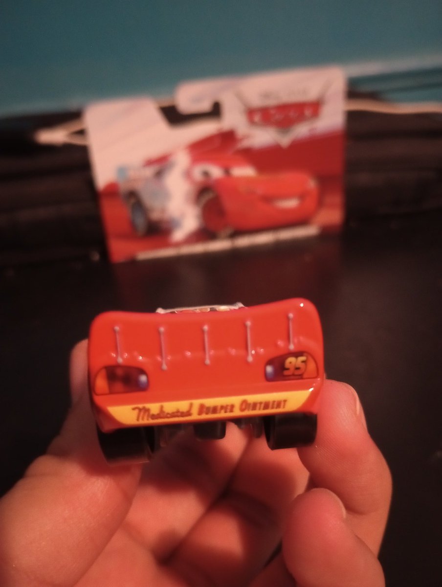Look what my mom bought get today at Target!!! Transforming Lightning McQueen!!!
Fun fact: I always wanted to have this one when I was little, and I finally got it!!! (⁠≧⁠▽⁠≦⁠)

(Also, I'm actually kinda disappointed that they didn't add his Rusteze logo on the back🥲)