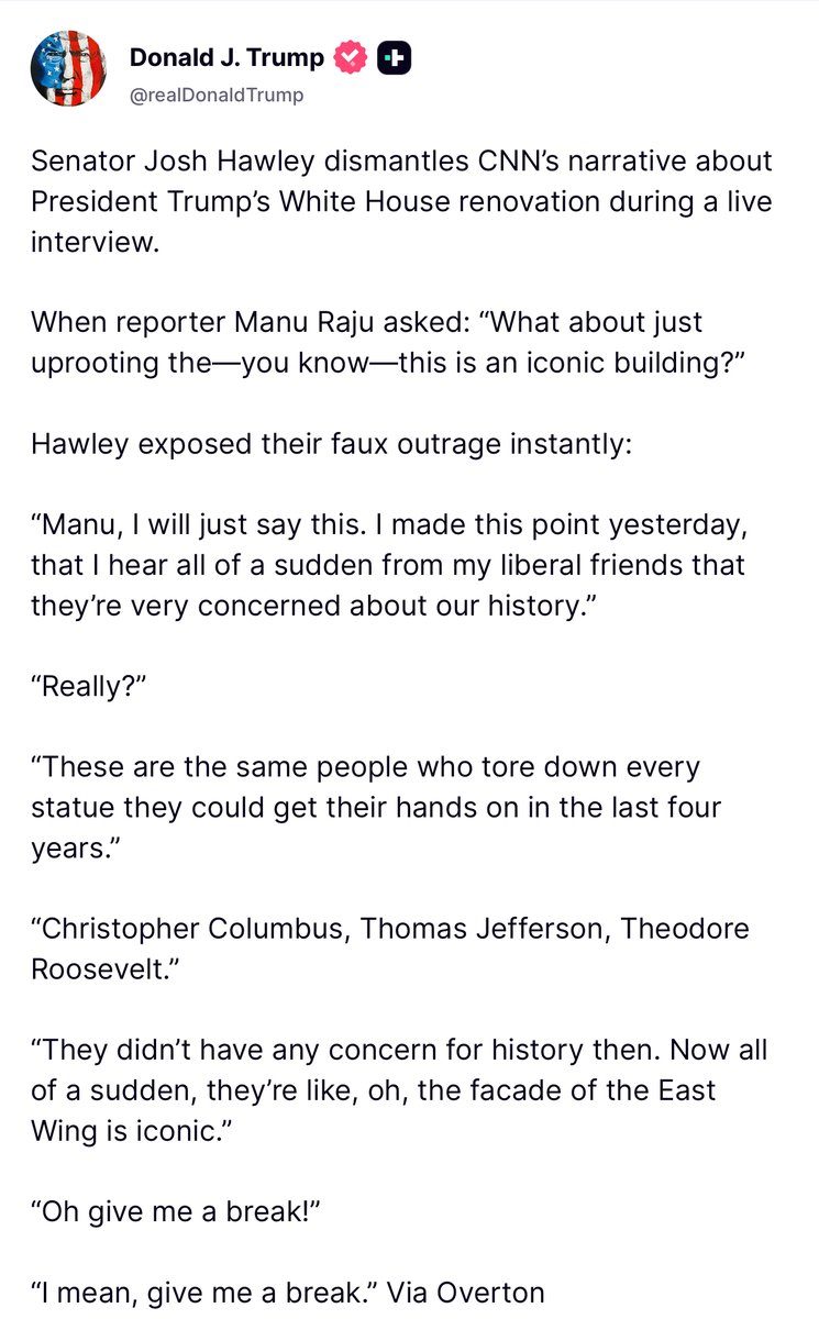 BREAKING: President Trump just shared this post.

He knows!