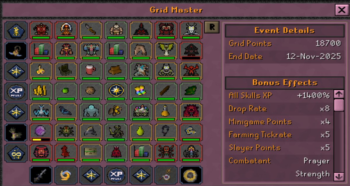KittyDevereux's tweet image. The end is in sight. 1 &amp;amp; a half tiles left! #osrs #gridmaster #oldschoolrunescape