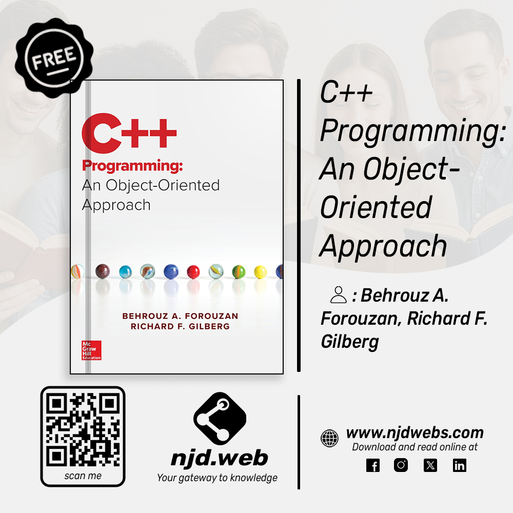 njdwebs's tweet image. 💻 C++ Programming: An Object-Oriented Approach
Master the fundamentals of object-oriented 📖 Discover it now on NJD Web — download it or read it online.
#NJDWeb #CPP #CPlusPlus #ObjectOrientedProgramming #OOP #SoftwareDevelopment #Programming #TechBooks #Developers #ReadOnline