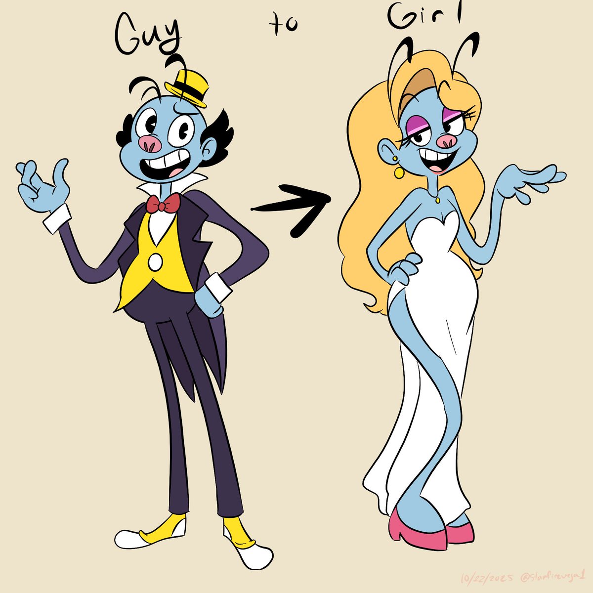 StarfireVega1's tweet photo. Mr to Ms Ring-a-ding 👨🏻 👩🏻
#doctorwho #ringading #lux #doctorwhofanart https://t.co/G5w8ytnB1T